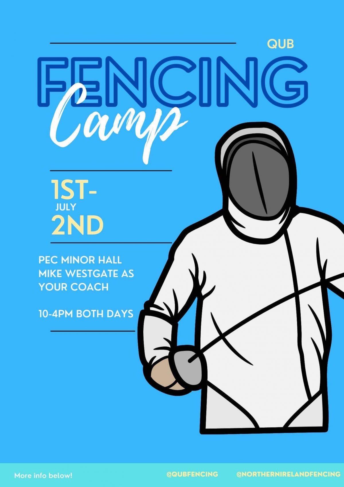 Queens Summer Camp NI Fencing